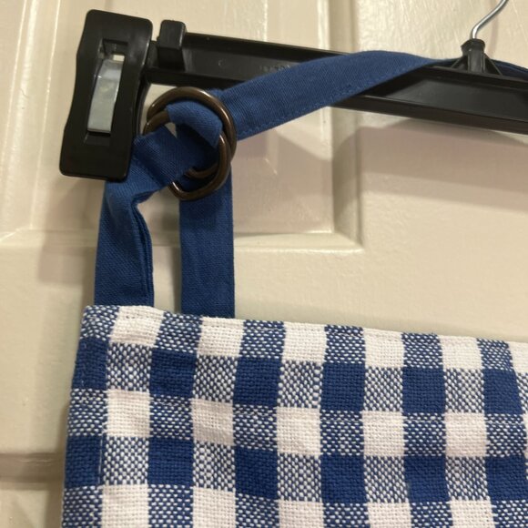 Cupcakes & Cashmere Gingham‎ Apron with Pockets Adjustable Neck Blue White NWOT - Picture 3 of 6